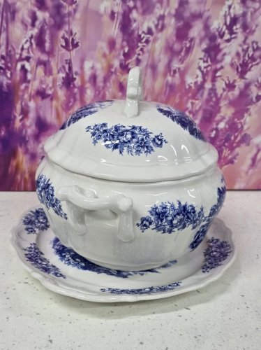 ensemble soupière décorative et plat orchies moulin des loups santiago