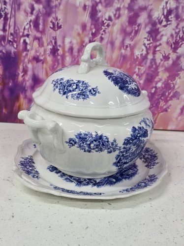 ensemble soupière décorative et plat orchies moulin des loups santiago