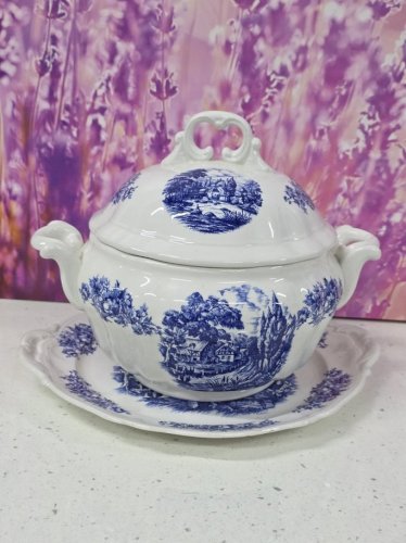 ensemble soupière décorative et plat orchies moulin des loups santiago