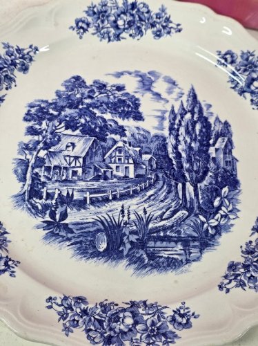 ensemble soupière décorative et plat orchies moulin des loups santiago