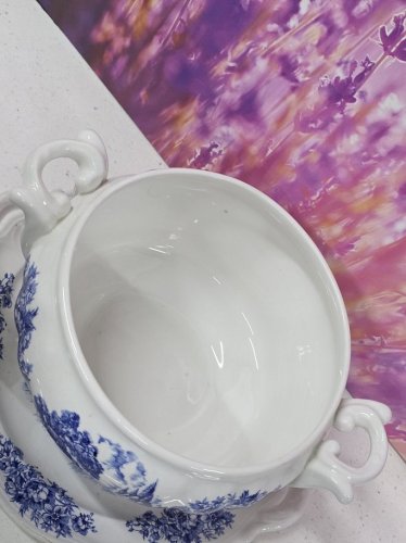 ensemble soupière décorative et plat orchies moulin des loups santiago