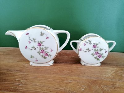 Ensemble théière et sucrier 