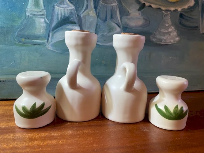 Poteries du Marais huile vinaigre sel poivre 1970