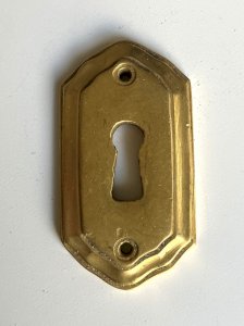 antique brass lock plate 57x31 mm no. 1