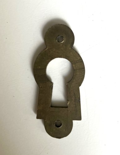 entree de serrure ancienne en laiton hauteur 37 mm n° 4