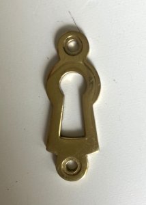 entree de serrure ancienne en laiton hauteur 40 mm n° 3