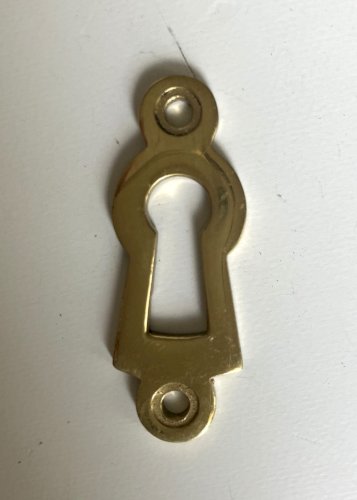 entree de serrure ancienne en laiton hauteur 40 mm n° 3