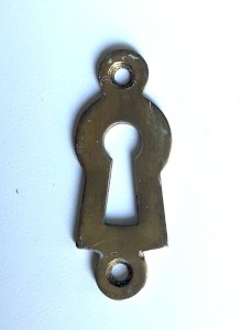 entree de serrure ancienne en laiton hauteur 45 mm n° 5