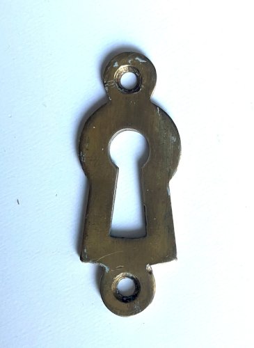 entree de serrure ancienne en laiton hauteur 45 mm n° 5