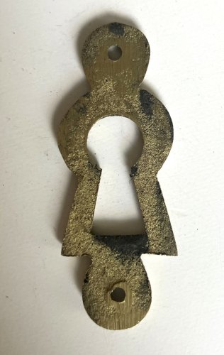 entree de serrure en laiton hauteur 48 mm n° 1