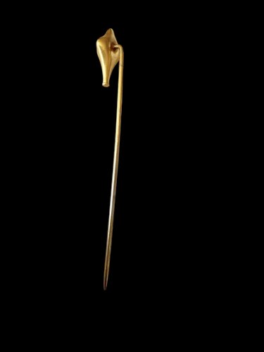Épingle à cravate 1900 stylisée abstraite Art nouveau Autriche or 14kt Ancienne