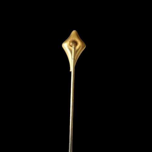 Épingle à cravate 1900 stylisée abstraite Art nouveau Autriche or 14kt Ancienne