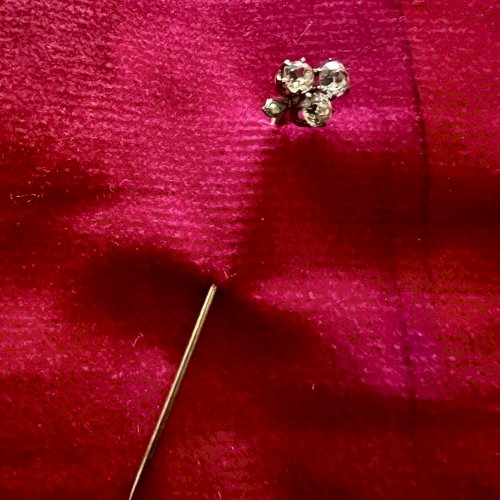 Épingle à cravate ancienne fin XIXe siècle, argent,vermeil, poinçon Sanglier