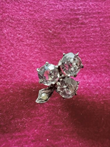 Épingle à cravate ancienne fin XIXe siècle, argent,vermeil, poinçon Sanglier