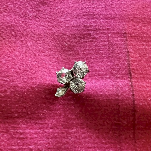 Épingle à cravate ancienne fin XIXe siècle, argent,vermeil, poinçon Sanglier