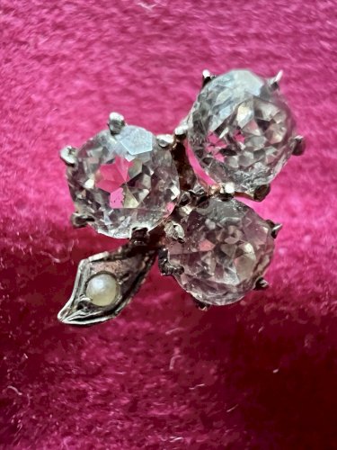 Épingle à cravate ancienne fin XIXe siècle, argent,vermeil, poinçon Sanglier