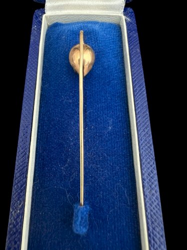 Épingle à cravate ancienne géorgienne or 18 Carats améthyste début XIXe siècle