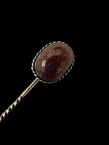 Épingle À cravate en argent vermeil fin XIXe siècle vintage Unisex Collection