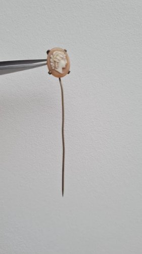 Epingle a cravate pour collection - broche ancienne camée