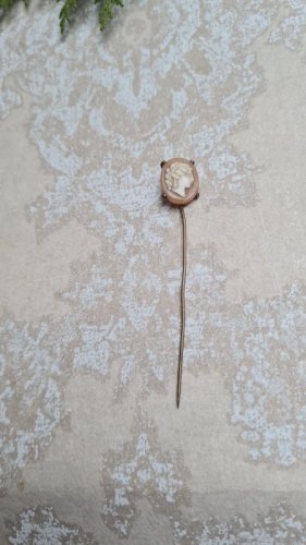 Epingle a cravate pour collection - broche ancienne camée