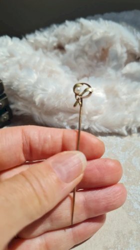 épingle ancienne à chapeau porte-bonheur( gui ) plaqué or pour collection - Broche Fix