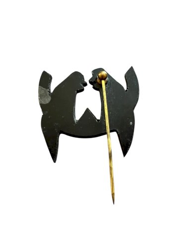 Épingle Art Déco Bakélite oiseaux stylisés strass broche géométrique Vers 1930