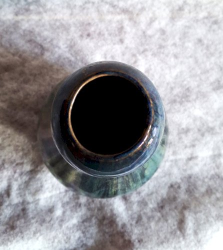 Epoque Art Déco 1920 Vase iridescent Alphonse Cythère (1861-1941) 26 cm signé