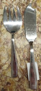 ERCUIS Pair of TARTE Silver Plated Cutlery, Goldsmith's Hallmark 7VitC 19/12