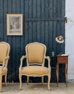 Ernest, the pair of cabriolet armchairs No. 104