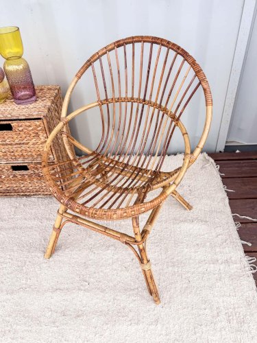 Ernest, la paire de fauteuils en rotin N°185