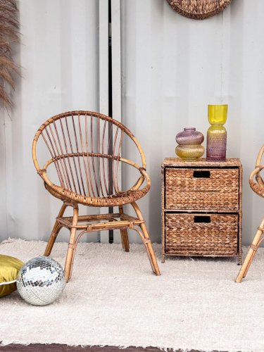 Ernest, la paire de fauteuils en rotin N°185