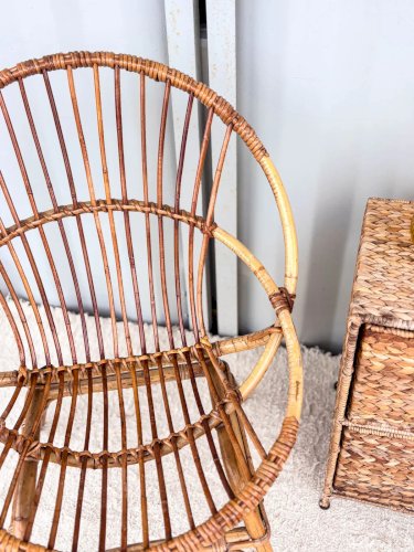 Ernest, la paire de fauteuils en rotin N°185