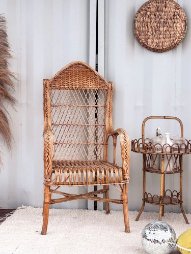 Ernest, la paire de fauteuils en rotin N°186