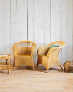 Ernest, the pair of rattan armchairs No. 641