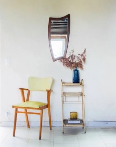 Ernest, le fauteuil bridge jaune N°140