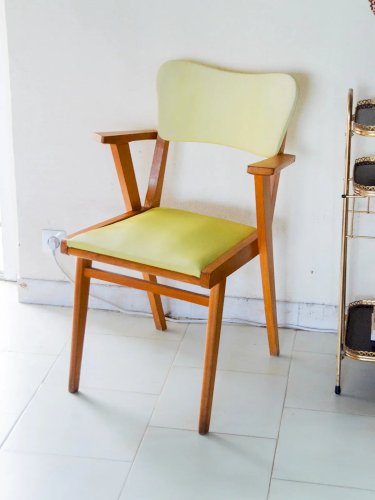Ernest, le fauteuil bridge jaune N°140