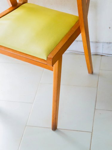 Ernest, le fauteuil bridge jaune N°140