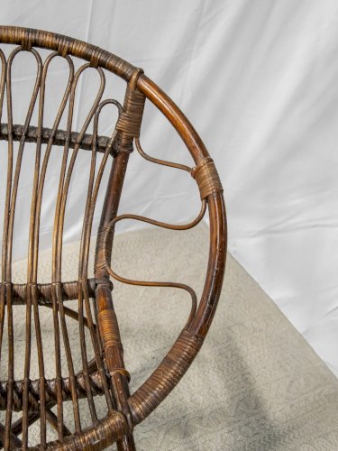 Ernest, le fauteuil en rotin foncé N°562