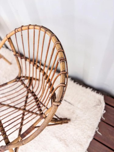 Ernest, le fauteuil en rotin N°162