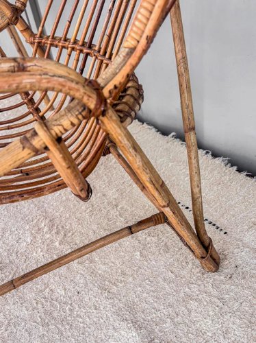 Ernest, le fauteuil en rotin N°178