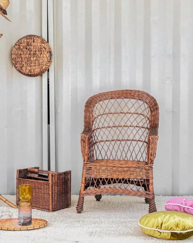 Ernest, le fauteuil en rotin N°180