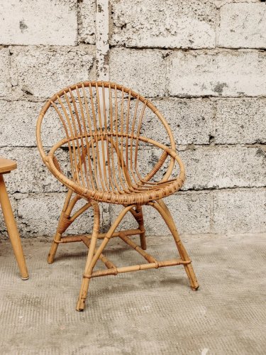 Ernest, le fauteuil en rotin N°196