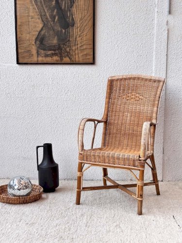 Ernest, le fauteuil en rotin N°507