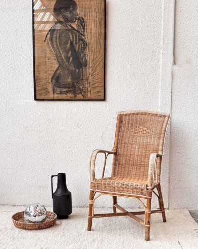 Ernest, le fauteuil en rotin N°507