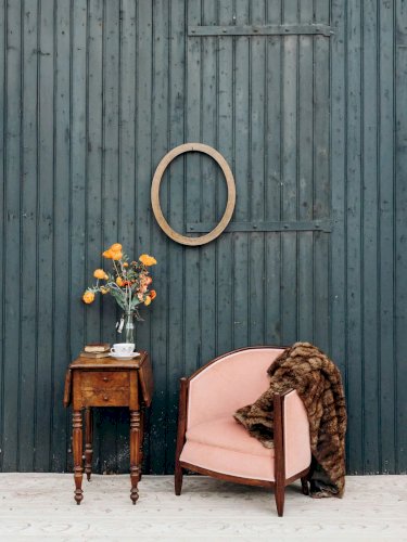 Ernest, le fauteuil rose en tissu N°581