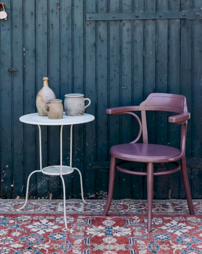 Ernest, le fauteuil violet en bois N°131