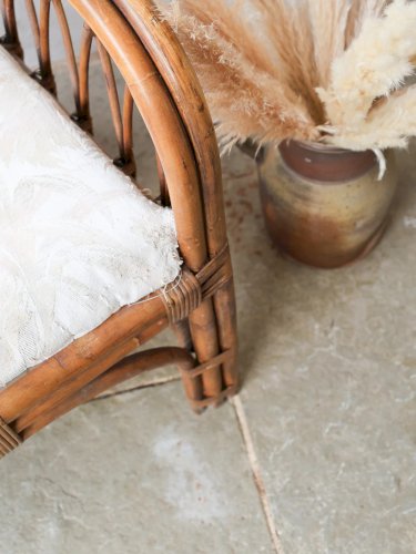 Ernest, le grand fauteuil en bambou et tissu N°691