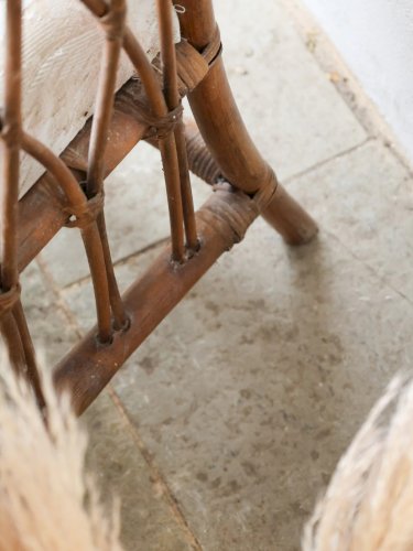 Ernest, le grand fauteuil en bambou et tissu N°691