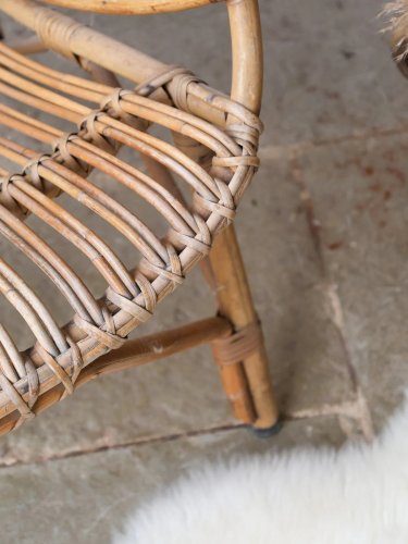 Ernest, le grand fauteuil en rotin clair N°692