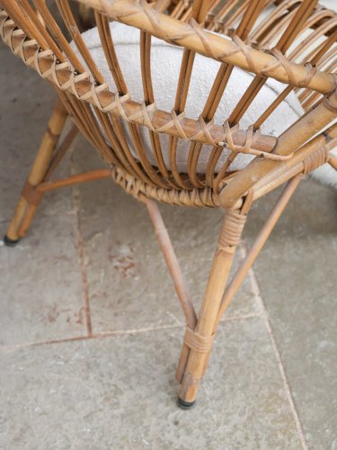 Ernest, le grand fauteuil en rotin clair N°692